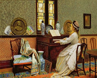 De Koraal door John Atkinson Grimshaw